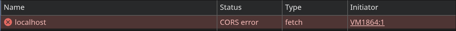 CORS Error